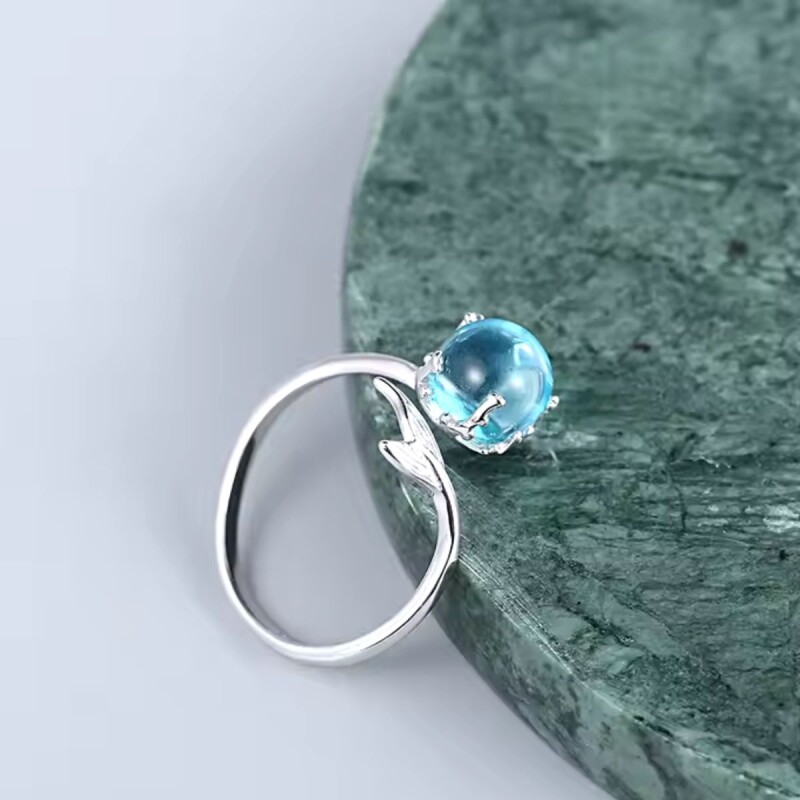 Anillo Cola De Sirena Con Circonita CÃºbica de Plata 925 con Caja Anillo Cola De Sirena Con Circonita CÃºbica de Plata 925 con Caja