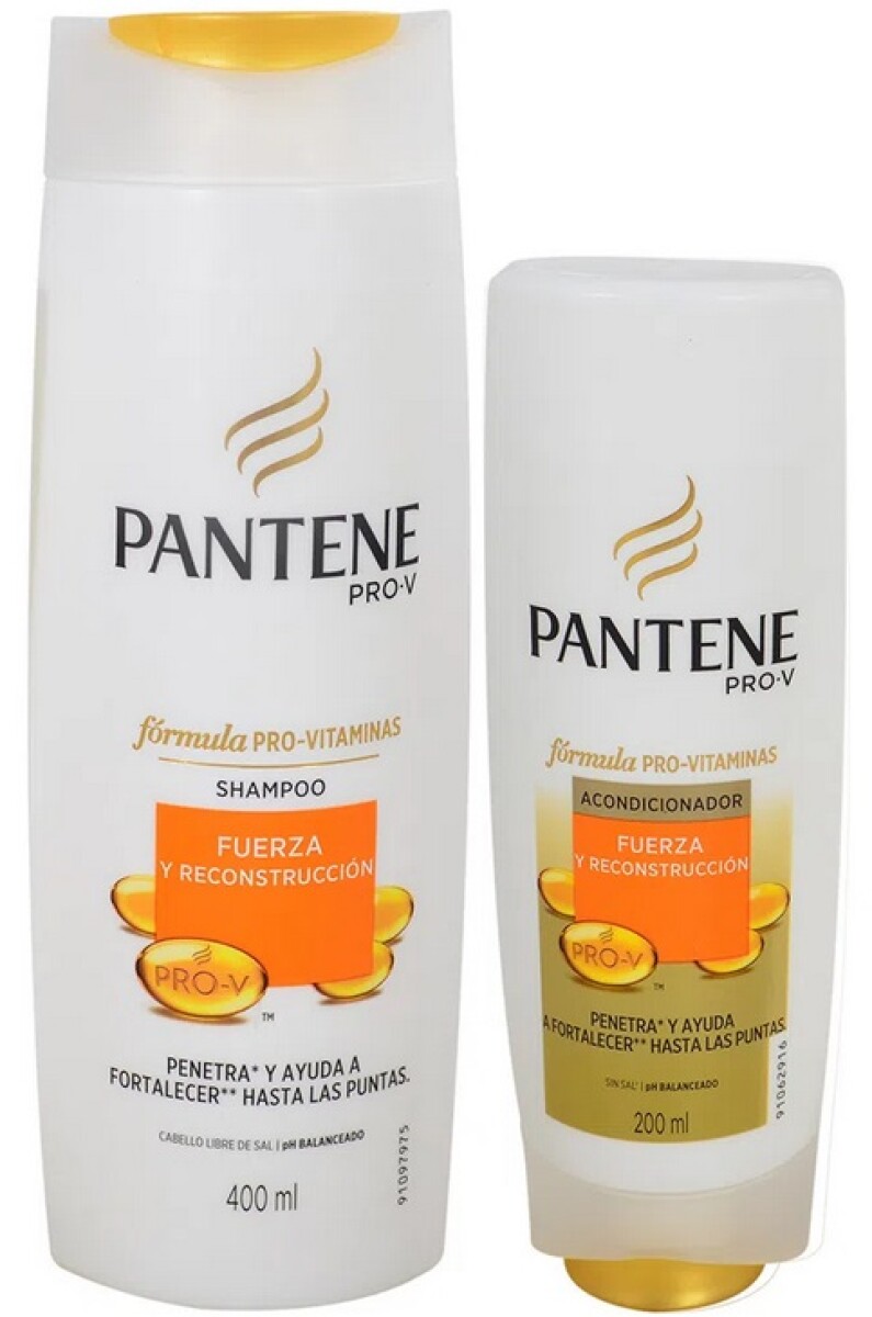 PACK SHAMPOO PANTENE FUERZA Y RECONSTRUCCION 400 ML+ ACONDICIONADOR 200 ML 