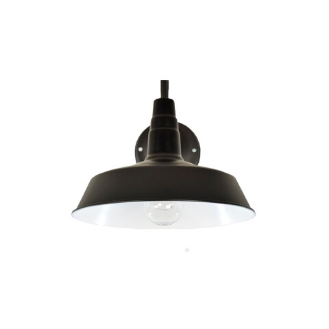 Aplique de pared vintage tipo campana, negro Ø26cm ZV0954