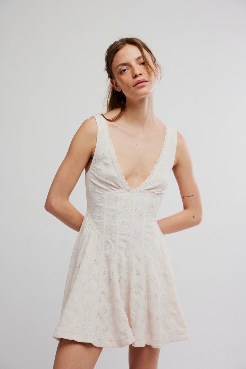 VESTIDO MINI CANT HELP IT Marfil
