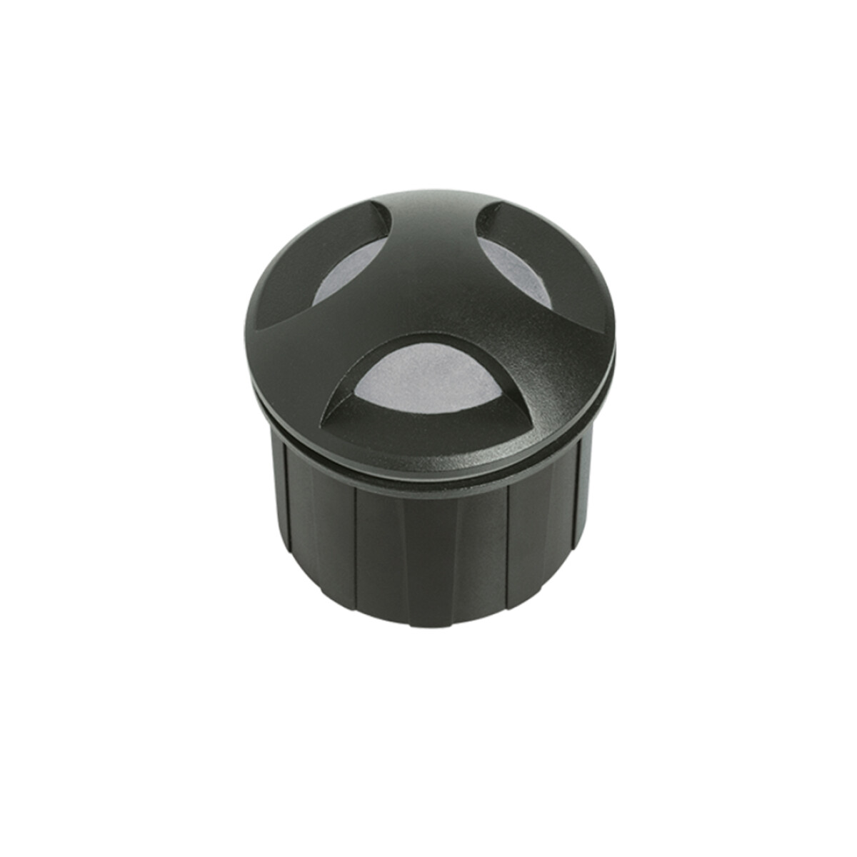 LED Circular de Embutir para Piso 3 Luces 3W - Frío - Negro 