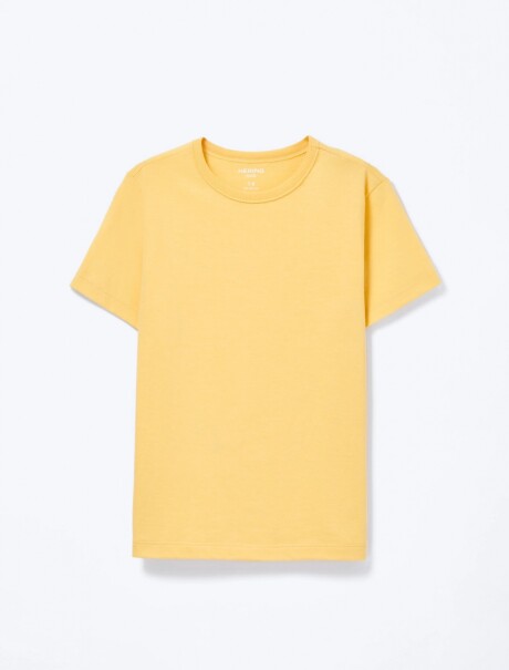 CAMISETA BÁSICA INFANTIL MANGA CORTA AMARILLO
