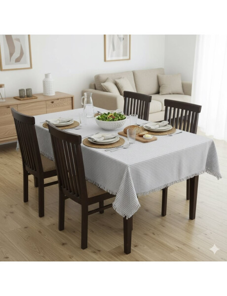 MANTEL ALGODÓN 140X180CM CUADROS GRIS MANTEL ALGODÓN 140X180CM CUADROS GRIS