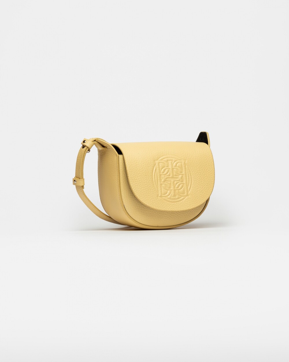Mini bag Aura en cuero graneado Vainilla