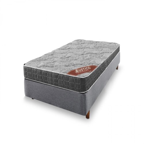 Conjunto Sommier 1 Plaza - Rustico - Espuma D33 Conjunto Sommier 1 Plaza - Rustico - Espuma D33