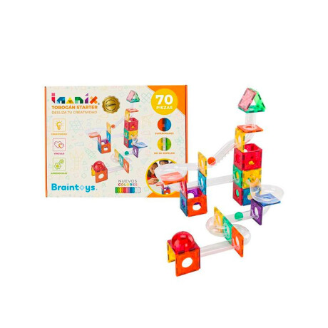 Juego Magnético Imanix Tobogan Braintoys 70 piezas Multicolor