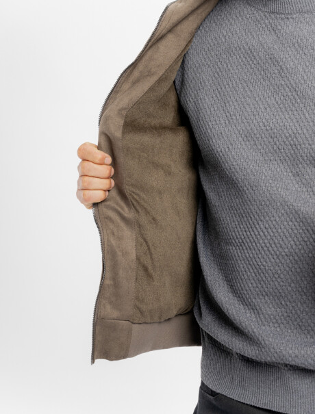 Campera suede Milan gris