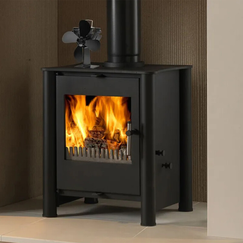 Ventilador de estufa difusor de calor NEGRO