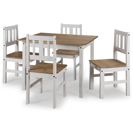 JUEGO DE COMEDOR MADERA NATURAL-BEIGE KAHLO