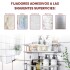 Organizador de Baño Adhesivo Repisa de Ducha con Ganchos Set x2 Plateado BAN003 Organizador de Baño Adhesivo Repisa de Ducha con Ganchos Set x2 Plateado BAN003