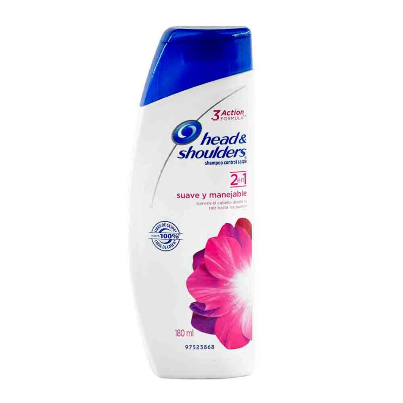 Shampoo Head & Shoulders 2 en 1 Suave y Manejable 180 ml Shampoo Head & Shoulders 2 en 1 Suave y Manejable 180 ml