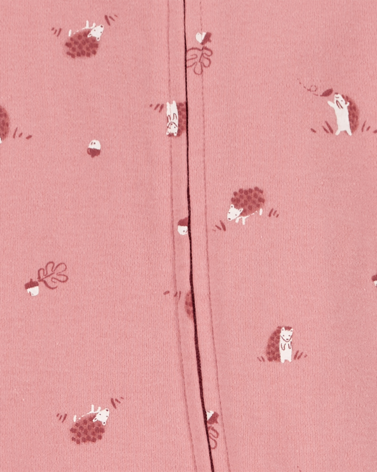 Pijama una pieza de algodón, con pie, diseño erizos Pijama una pieza de algodón, con pie, diseño erizos
