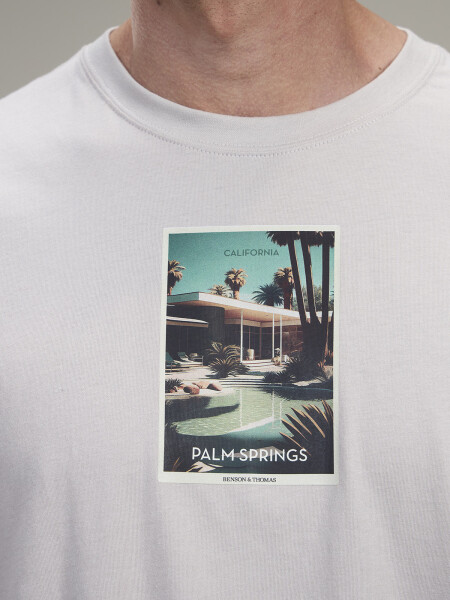 T-SHIRT PALM HUESO