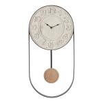 RELOJ DE PARED HIERRO D29.5X60X5CM CON PÉNDULO RELOJ DE PARED HIERRO D29.5X60X5CM CON PÉNDULO