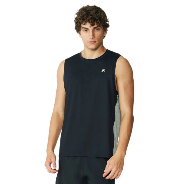 FILA Remera Grid Match para Hombre - Marino/Nectarina Marino-Naranja