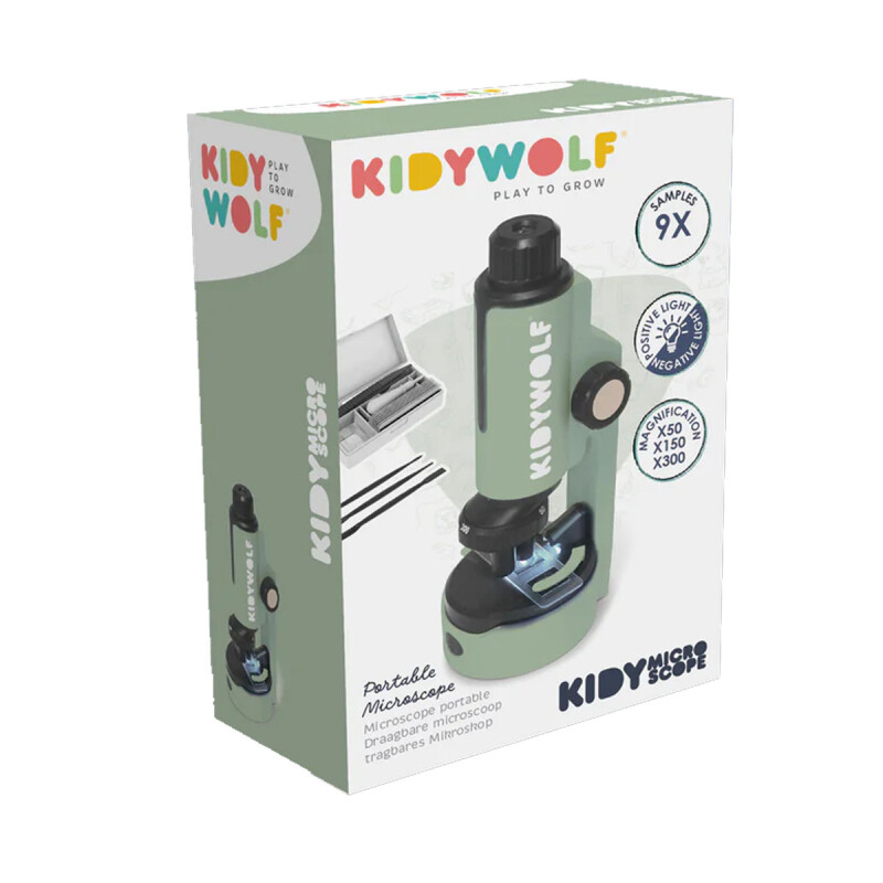 Microscopio portátil con luz Kidymicroscope Kidywolf Verde