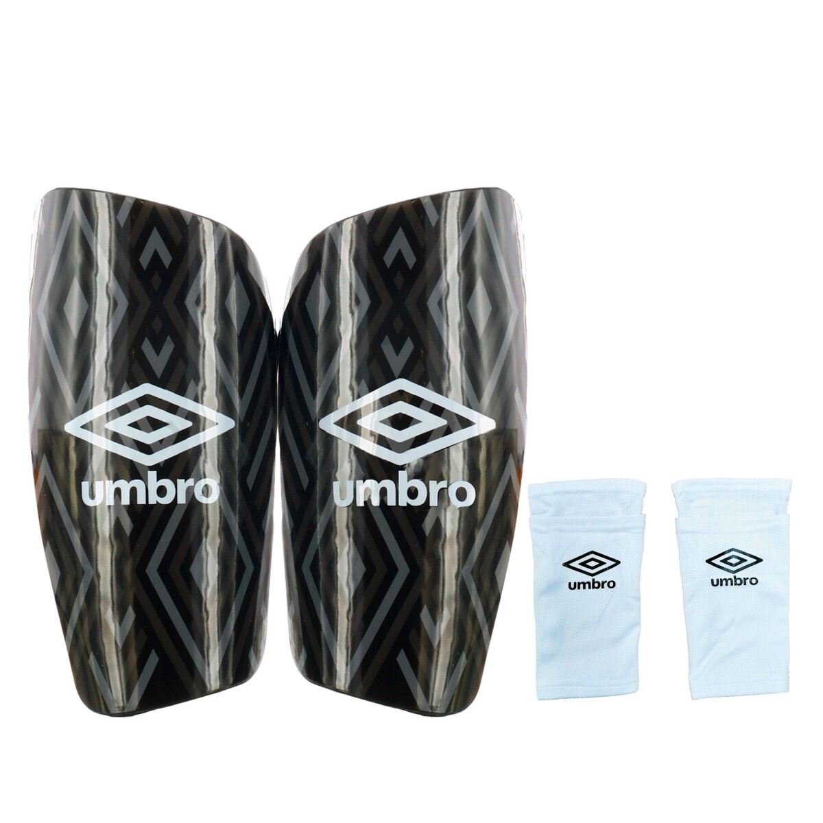 Canilleras Umbro Pro Shin - Negro - Gris - Blanco 
