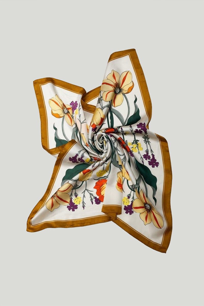 FOULARD FLORES NATURAL
