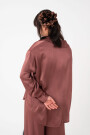 CAMISA DE TEJIDO ARRUGADO Violeta