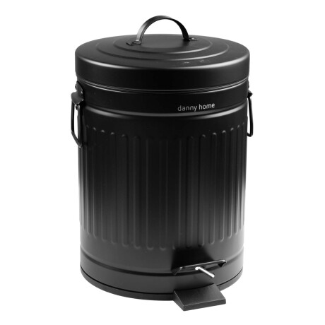 PAPELERA VINTAGE 5L PLASTICO NEGRO LJT01