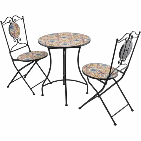 Juego de Mesa y Sillas Bistró Mediterráneo | Azulejos Decorativos para Interior y Exterior Juego de Mesa y Sillas Bistró Mediterráneo | Azulejos Decorativos para Interior y Exterior