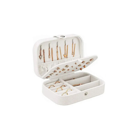 Joyero rectangular con hebilla - Chico 16x11x5cm Beige