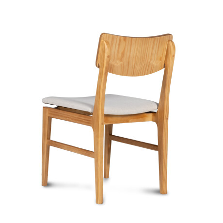 Silla Zoe - Cedro - Tela Rústica Rustico beige (4F)