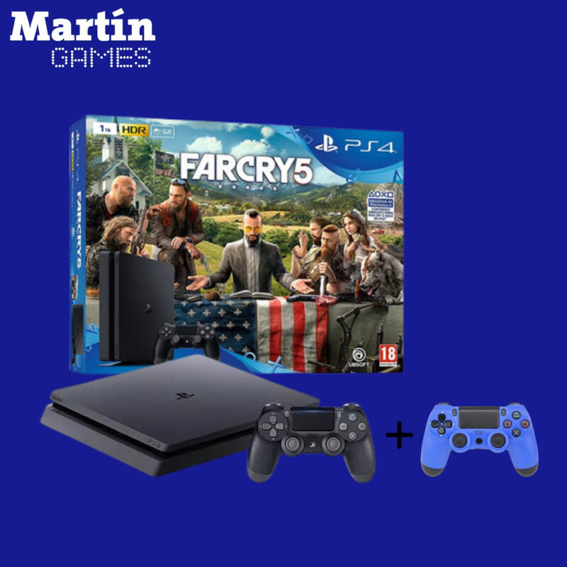 PS4 1TB 0KM + FAR CRY 5 + 1 JOYSTICK EXTRA COMPATIBLE PS4 1TB 0KM + FAR CRY 5 + 1 JOYSTICK EXTRA COMPATIBLE