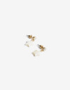 Aros Colgantes Cortos Piedra Aros Cortos Con Estrella - Blanco Crema