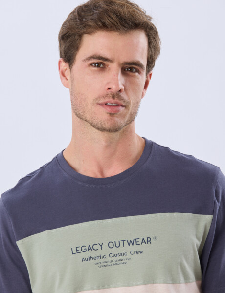 REMERA RAYADA DE ALGODÓN Beige
