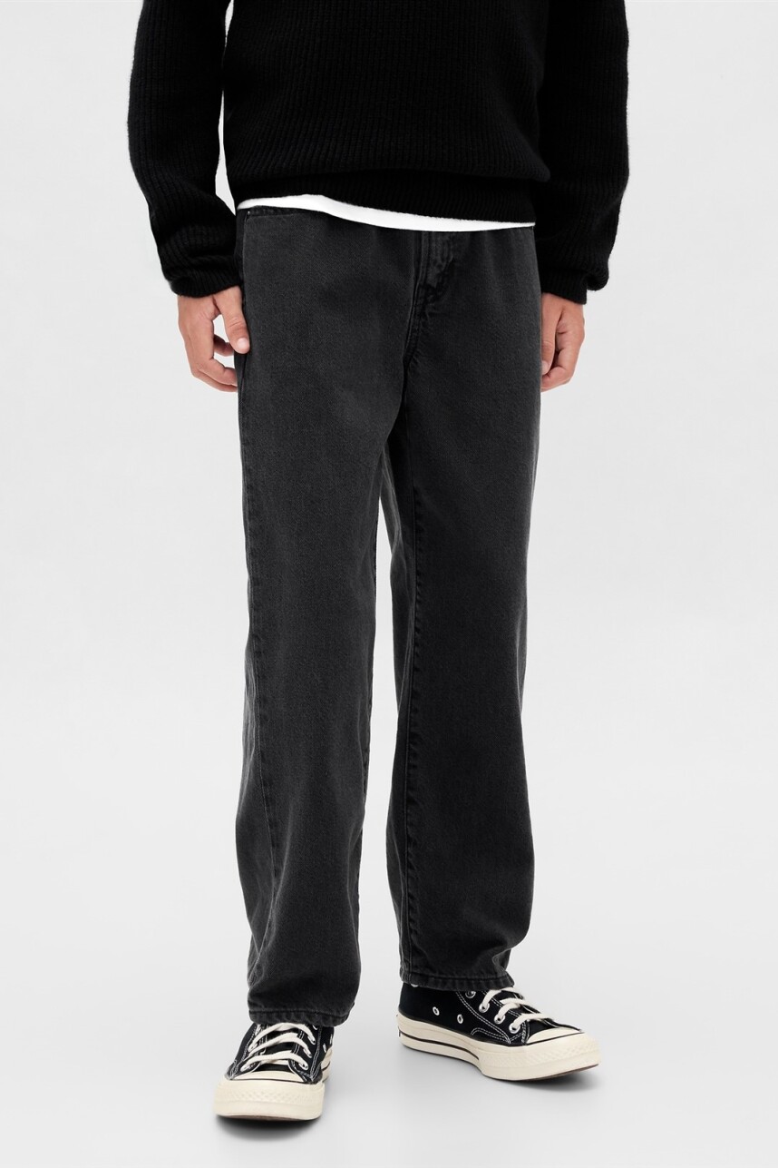 Jean Relaxed Niño Black Wash