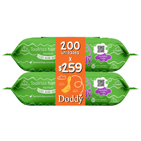 Super oferta x200 Toallas Húmedas Doddy Aloe Vera