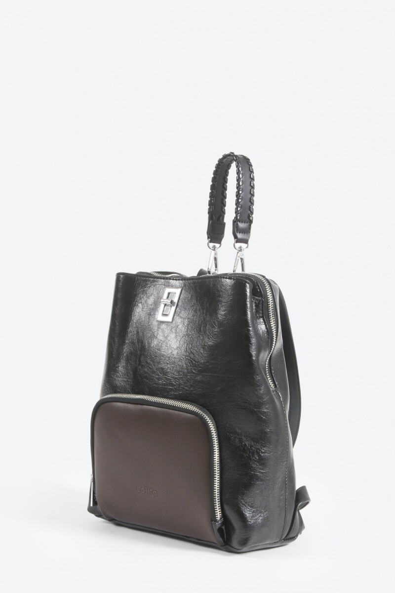 Mochila bicolor negro