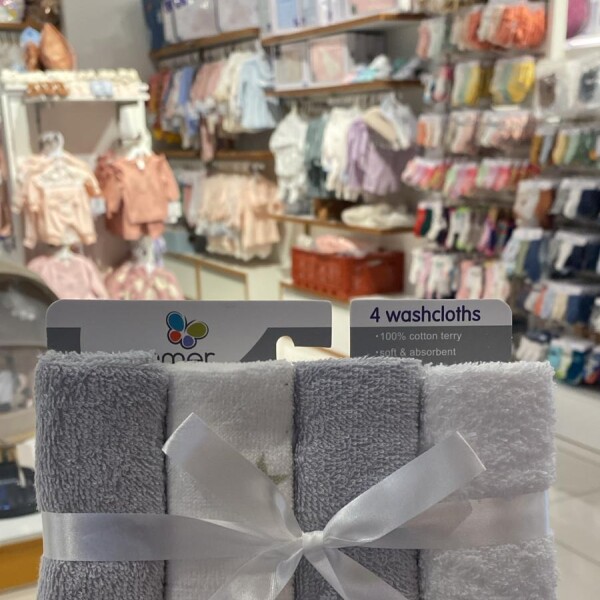 Set babitas toalla x4 SUMMER Gris estrella