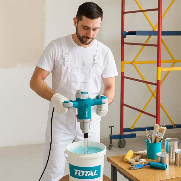 Mezcladora de Pintura 1800W - 2 Paletas - Total Industrial Mezcladora de Pintura 1800W - 2 Paletas - Total Industrial