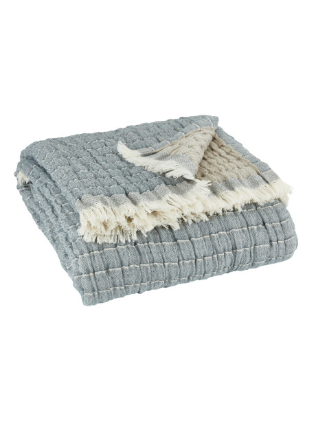 Manta throw ENE 130x170 azul/beige Manta throw ENE 130x170 azul/beige