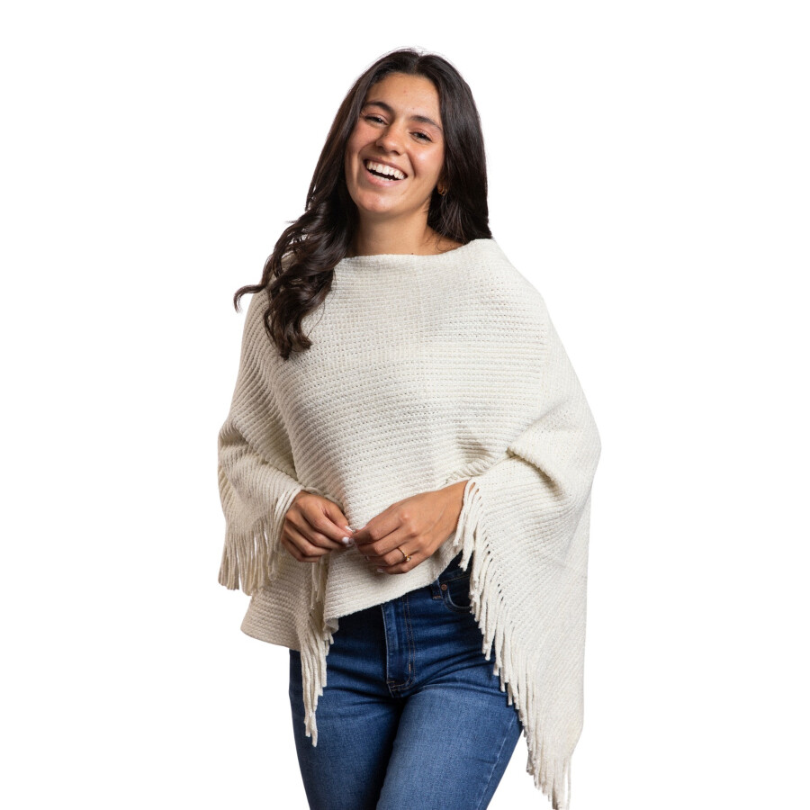 CHERRY PONCHO WHITE