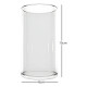 Florero vidrio decorativo cilindro alto 15x8cm TRANSPARENTE