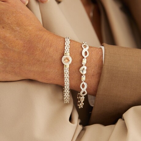 Pulsera Barbra Ambar - Plata y Oro Pulsera Barbra Ambar - Plata y Oro