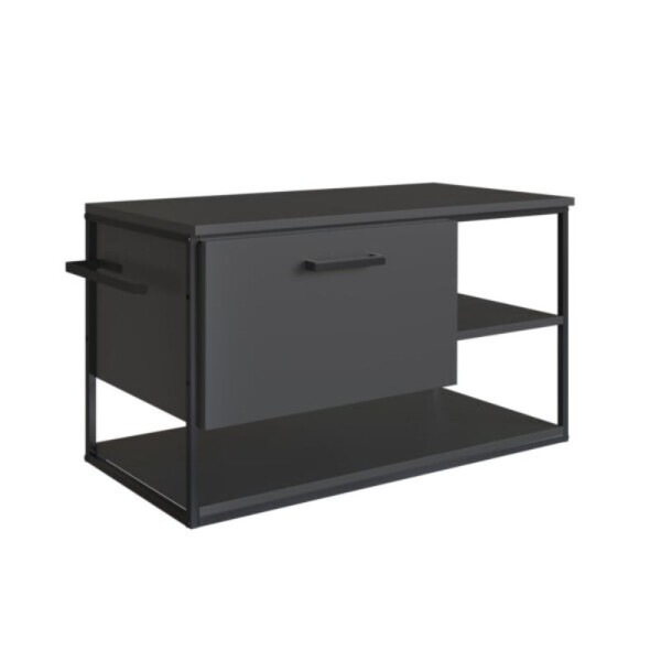 MUEBLE DE BAÑO SUSPENDIDO 80 CM S/BACHA - GRAFITO/NEGRO MUEBLE DE BAÑO SUSPENDIDO 80 CM S/BACHA - GRAFITO/NEGRO