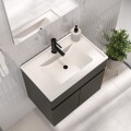 MUEBLE DE BAÑO SUSPENDIDO 60 CM CON MESADA Y ESPEJO - GRAFITO MUEBLE DE BAÑO SUSPENDIDO 60 CM CON MESADA Y ESPEJO - GRAFITO