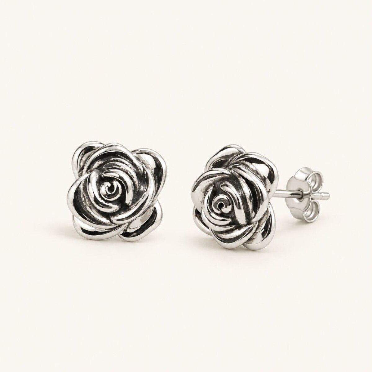 Caravanas Rose - Plata 925 