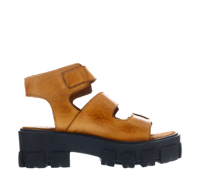 Sandalia de Mujer Miss Carol MILLIE de cuero con hebillas Tan