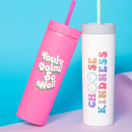 Vaso con sorbito Blanco