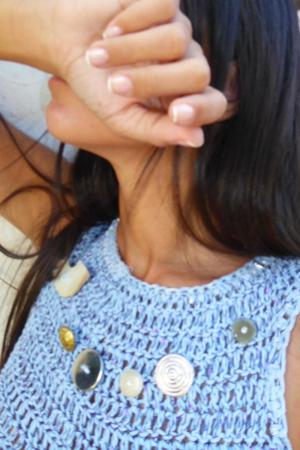 Gala Crochet Dress Celeste