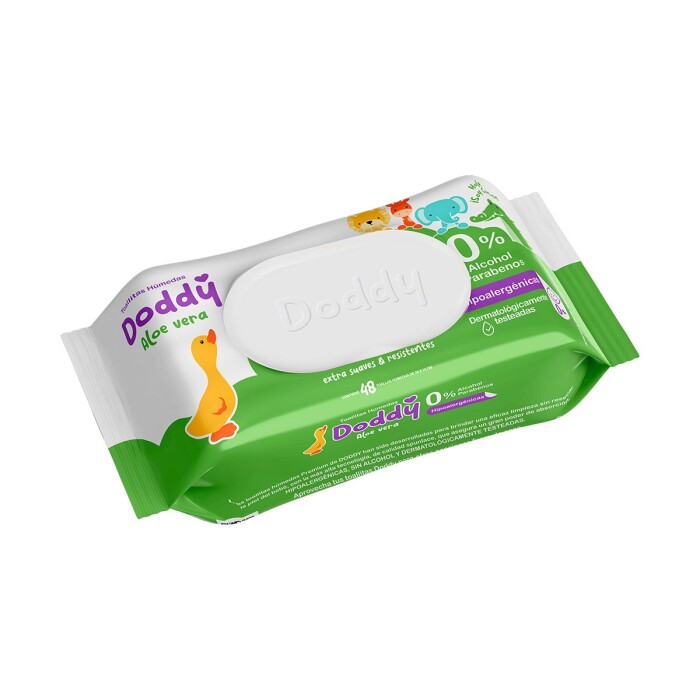 DODDY TOALLITAS HUMEDAS ALOE VERA PAQ. X única