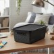 Set x10 Cajas organizadoras con tapa 6 lts NEGRO