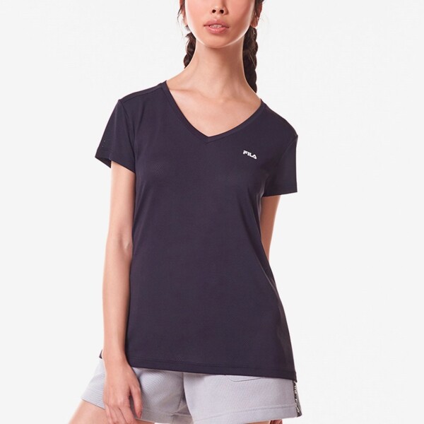 Remera Deportiva Para Mujer Fila Dots II Negro