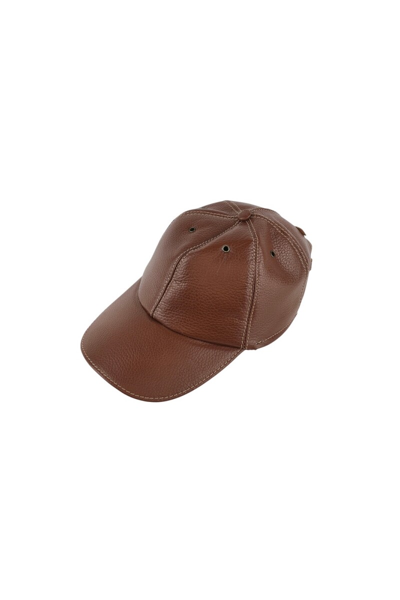 Gorro de cuero tipo beisbol Marron