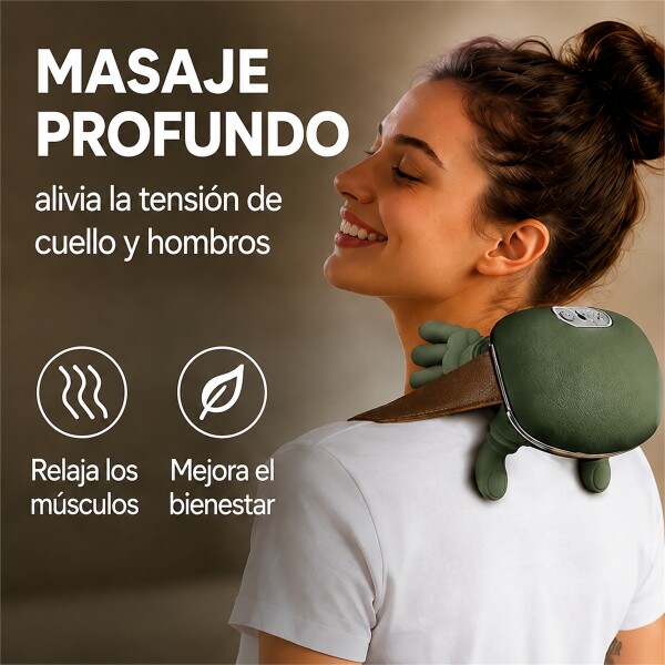 Masajeador Cervical Manos Recargable Verde